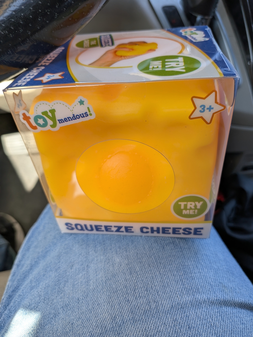 Squeeze Cheese Plush Toy - Bright Yellow